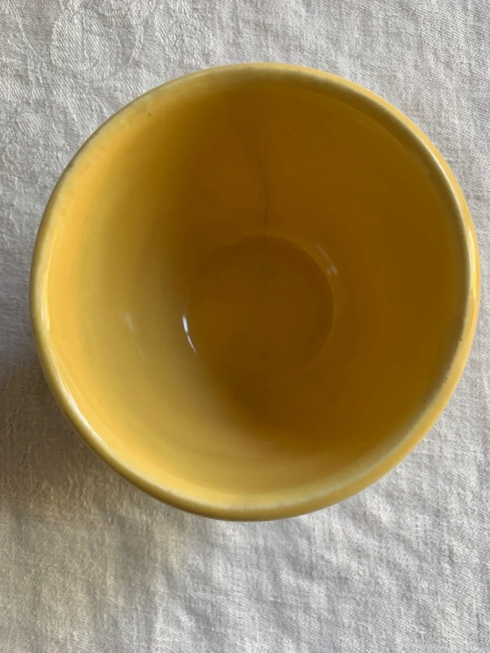 Vintage Bauer Ringware Chinese Yellow Custard Cup Beehive Pottery 3.5”
